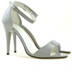 Sandali donna 1238 vernice grigio chiaro