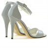 Sandali donna 1238 vernice grigio chiaro