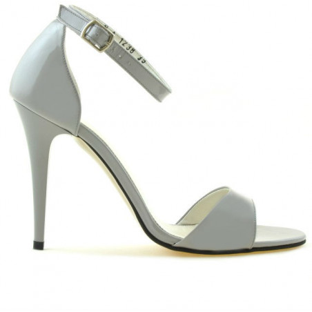 Sandali donna 1238 vernice grigio chiaro