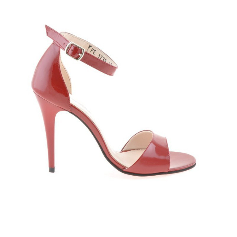 Sandali donna 1238 vernice rossa
