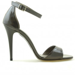 Sandali donna 1238 vernice marrone perlato
