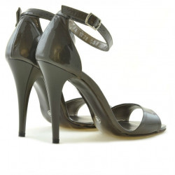 Sandali donna 1238 vernice marrone perlato