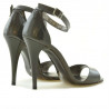 Sandali donna 1238 vernice marrone perlato