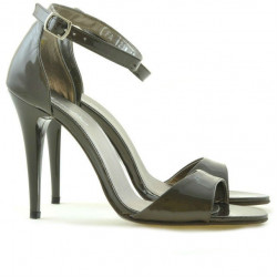 Sandali donna 1238 vernice marrone perlato