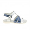 Sandali bambini piccoli 18c vernice indaco+bianco