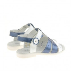 Sandali bambini piccoli 18c vernice indaco+bianco