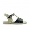 Sandali per bambini piccoli in vernice beige+nero 40c