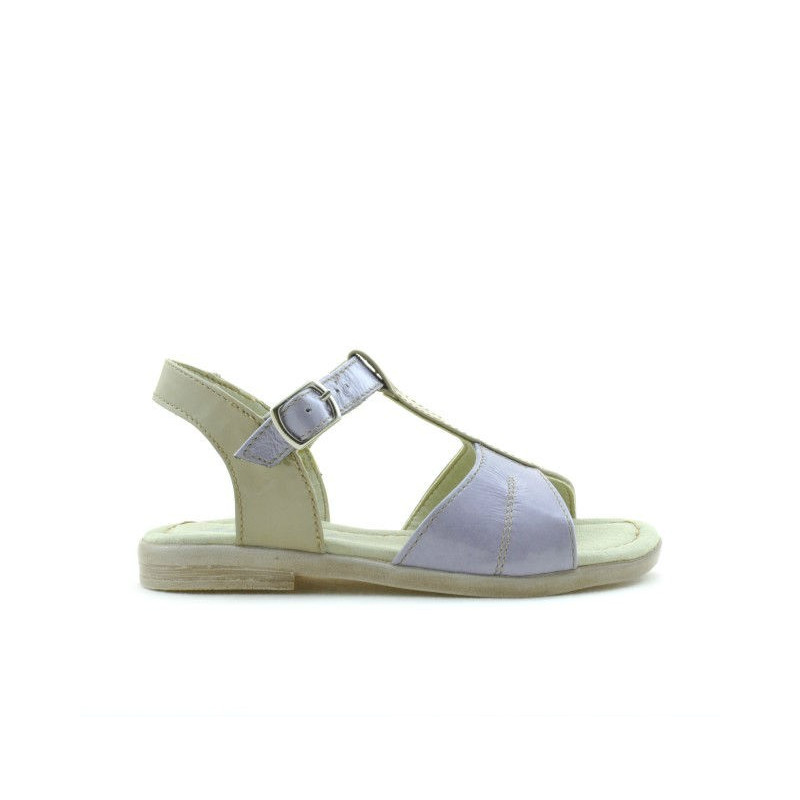 Sandali bambini piccoli 40c vernice viola+beige