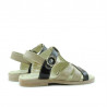 Sandali per bambini piccoli 18c vernice beige+nero