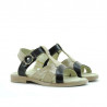 Sandali per bambini piccoli 18c vernice beige+nero
