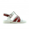 Sandali per bambini piccoli 18c vernice rossa+bianca