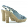 Sandali donna 597 blu camoscio