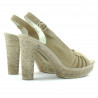 Sandali donna 597 sabbia velluto