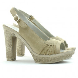 Sandali donna 597 sabbia velluto