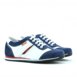 Scarpe per bambini 136 velluto indaco+bianco