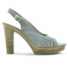 Sandali donna 597 grigio chiaro velluto