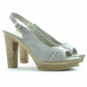 Sandali donna 597 grigio chiaro velluto