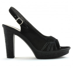 Sandale donna 597 velluto nero