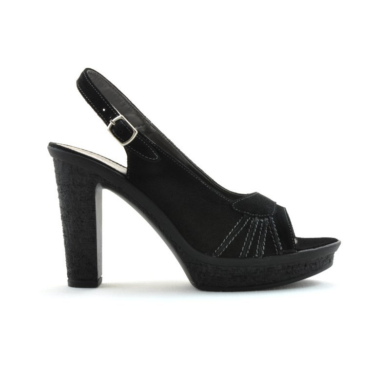 Sandale donna 597 velluto nero