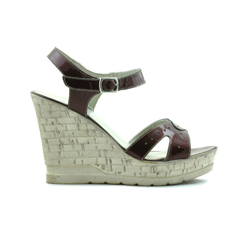Sandali donna 5021 vernice bordeaux