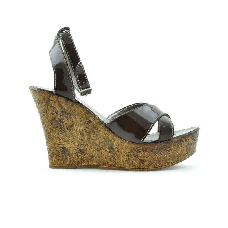 Sandali donna 5017 vernice bordeaux