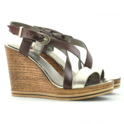 Sandali donna 5016 oro combinato