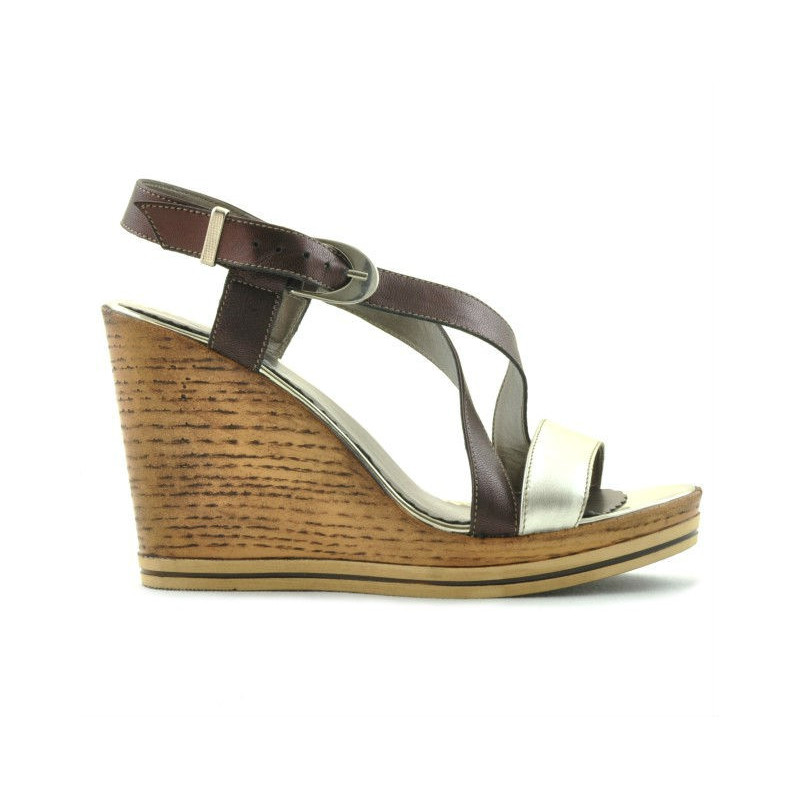 Sandali donna 5016 oro combinato