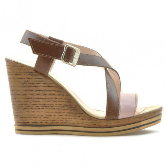 Sandali donna 5016 vernice rosa combinato