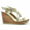 Sandali donna 5016 vernice beige combinato