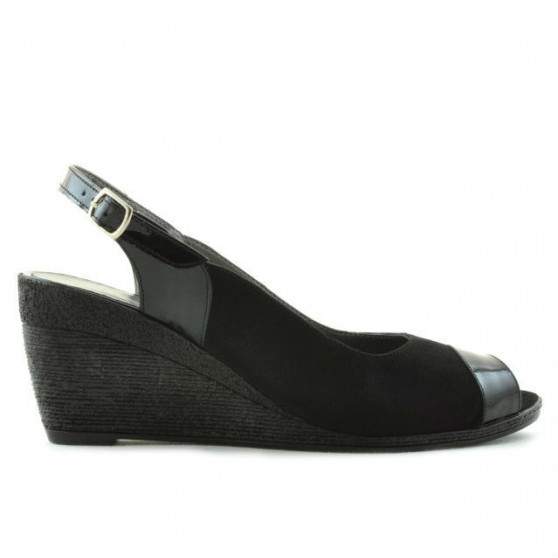 Sandali donna 5019 vernice nera combinata