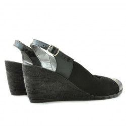 Sandali donna 5019 vernice nera combinata