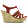 Sandali donna 598 rosso velour