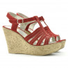 Sandali donna 598 rosso velour