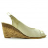 Sandali donna 5019 vernice beige combinato
