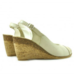 Sandali donna 5019 vernice beige combinato