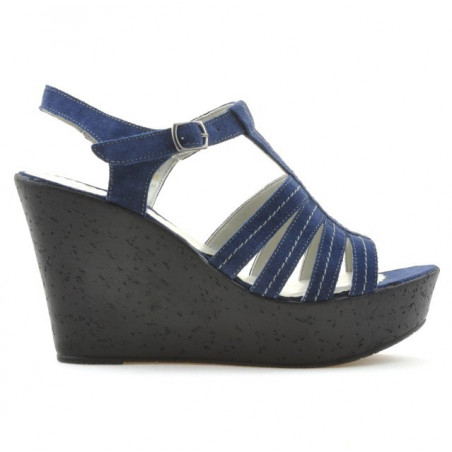 Sandali da donna 598 indaco velour
