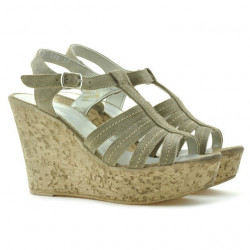 Sandali donna 598 sabbia velluto