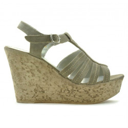 Sandali donna 598 sabbia velluto