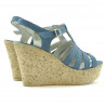 Sandali donna 598 blu velluto