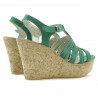 Sandali donna 598 bufalo verde
