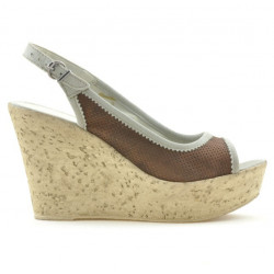 Sandali donna 5001p cioccolato traforato