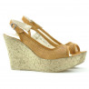 Sandali donna 5001p marrone traforato