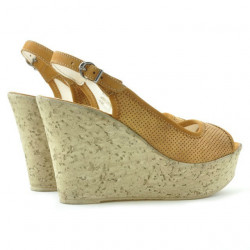 Sandali donna 5001p marrone traforato