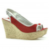 Sandali donna 5001 rosso velluto