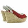 Sandali donna 5001 rosso velluto