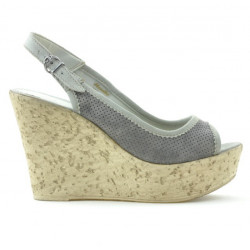 Sandali donna 5001p grigio traforato