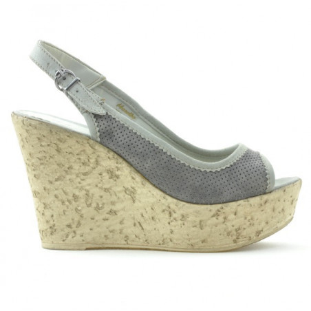 Sandali donna 5001p grigio traforato