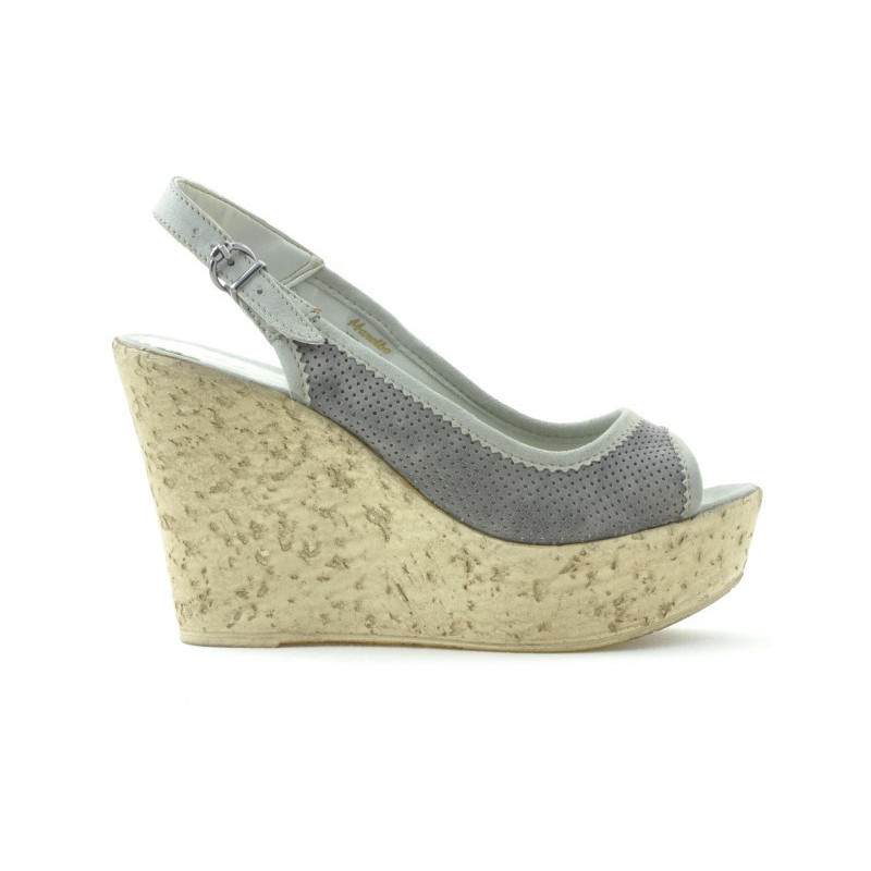 Sandali donna 5001p grigio traforato