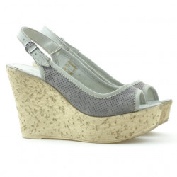 Sandali donna 5001p grigio traforato