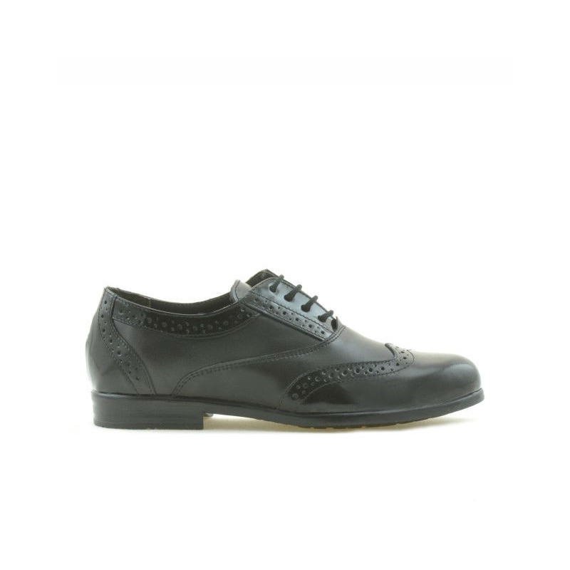 Scarpe per bambini 150 pelle verniciata nera combinata